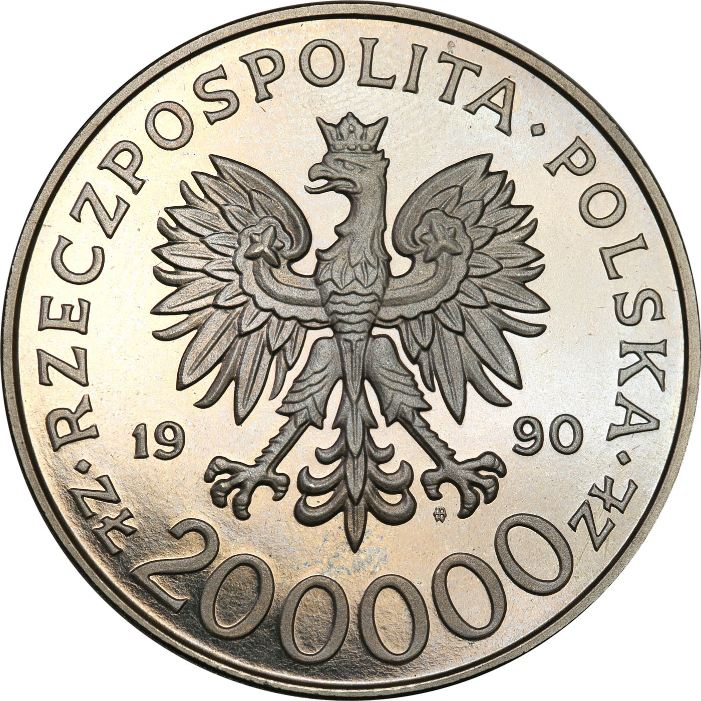 PRL. PRÓBA Nikiel 200 000 złotych 1990 – Rowecki Grot